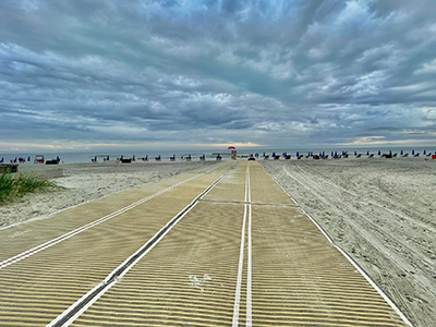 Mobimat Beach Matting at Colingy Beach Park leading to the beach and ocean