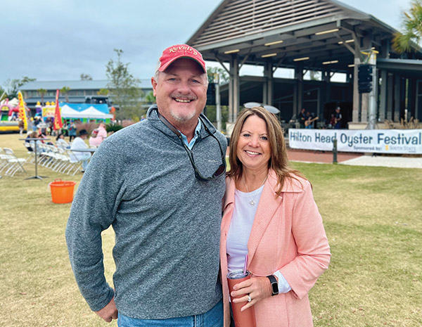 Mayor Perry with wife at Lowcountry Celebration Park