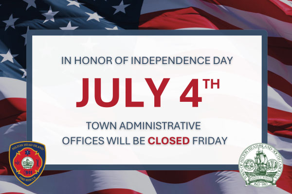 In honor of independence day town administrative offices will be closed Friday July 4th