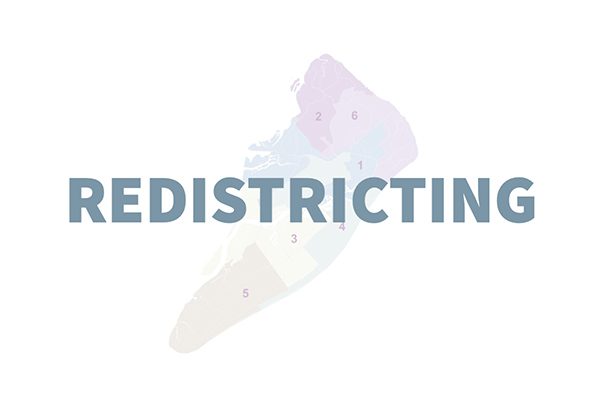 Redistricting Workshops Text over Ward Map