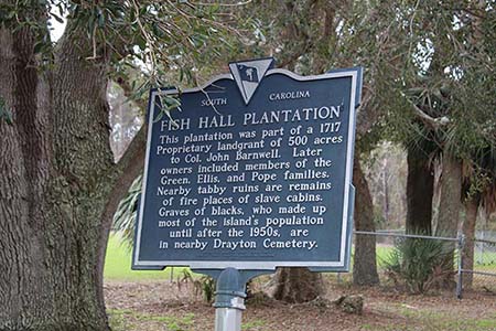 Historic Marker for Fish Haul Plantation