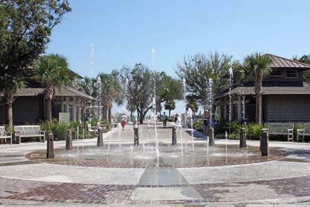 Coligny Beach Park Fountain and Boardwalk