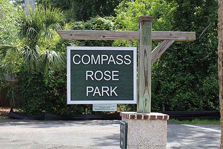 Compass Rose Park Sign