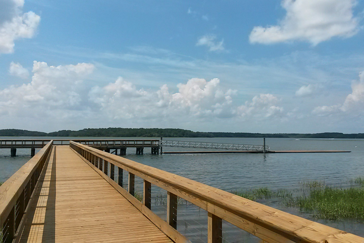 Dock overlooking the intercoastal waterway