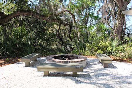 Fire pit area and seating