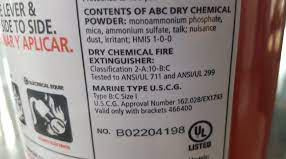 Fire Extinguisher label